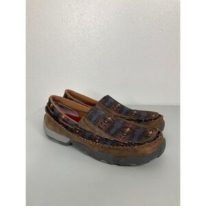 Twisted X Mens Driving Mocs Southwestern Pattern Loafers Brown SMUMDMS3 Size 10M